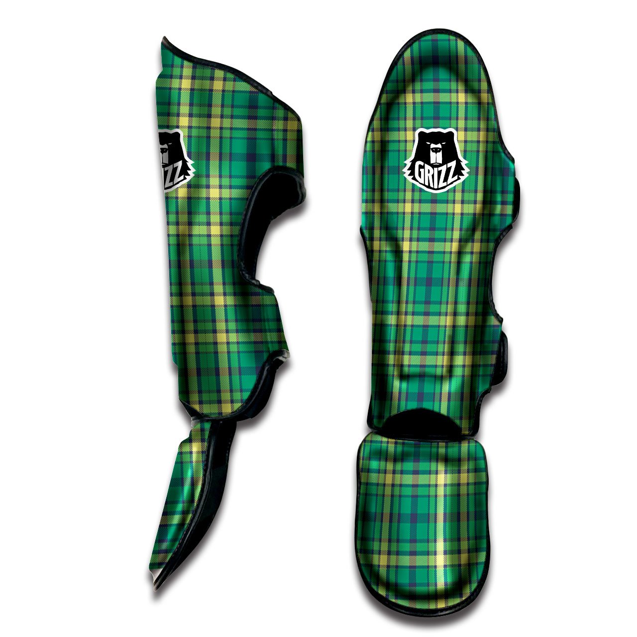 Saint Patrick's Day Irish Check Print Muay Thai Shin Guards-grizzshop