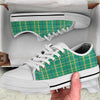 Saint Patrick's Day Irish Check Print White Low Top Shoes-grizzshop