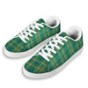 Saint Patrick's Day Irish Check Print White Low Top Sneakers-grizzshop