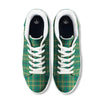 Saint Patrick's Day Irish Check Print White Low Top Sneakers-grizzshop