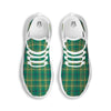 Saint Patrick's Day Irish Check Print White Running Shoes-grizzshop