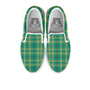 Saint Patrick's Day Irish Check Print White Slip On Shoes-grizzshop