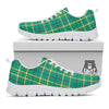 Saint Patrick's Day Irish Check Print White Sneaker-grizzshop