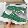 Saint Patrick's Day Irish Check Print White Walking Shoes-grizzshop