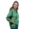 Saint Patrick's Day Irish Check Print Women's Hoodie-grizzshop