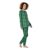 Saint Patrick's Day Irish Check Print Women's Pajamas-grizzshop