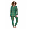 Saint Patrick's Day Irish Check Print Women's Pajamas-grizzshop