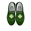 Saint Patrick's Day Irish Clover Print Black Slip On Shoes-grizzshop