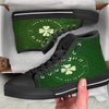 Saint Patrick's Day Irish Clover Print High Top Shoes-grizzshop