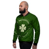 Saint Patrick's Day Irish Clover Print Men's Bomber Jacket-grizzshop