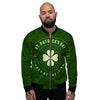 Saint Patrick's Day Irish Clover Print Men's Bomber Jacket-grizzshop