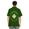 Saint Patrick's Day Irish Clover Print Men's Hawaiian Shirt-grizzshop