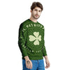 Saint Patrick's Day Irish Clover Print Men's Sweatshirt-grizzshop