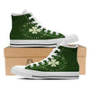 Saint Patrick's Day Irish Clover Print White High Top Shoes-grizzshop