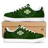 Saint Patrick's Day Irish Clover Print White Low Top Sneakers-grizzshop