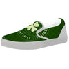 Saint Patrick's Day Irish Clover Print White Slip On Shoes-grizzshop