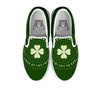 Saint Patrick's Day Irish Clover Print White Slip On Shoes-grizzshop