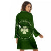 Saint Patrick's Day Irish Clover Print Women's Robe-grizzshop