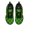 Saint Patrick's Day Irish Plaid Print Black Sneaker-grizzshop