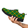 Saint Patrick's Day Irish Plaid Print Black Sneaker-grizzshop