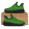 Saint Patrick's Day Irish Plaid Print Black Walking Shoes-grizzshop