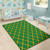 Saint Patrick's Day Irish Plaid Print Floor Mat-grizzshop