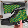 Saint Patrick's Day Irish Plaid Print High Top Shoes-grizzshop