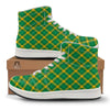 Saint Patrick's Day Irish Plaid Print High Top Sneakers-grizzshop