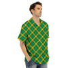 Saint Patrick's Day Irish Plaid Print Men's Hawaiian Shirt-grizzshop