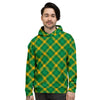 Saint Patrick's Day Irish Plaid Print Men's Hoodie-grizzshop