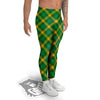 Saint Patrick's Day Irish Plaid Print Men's Leggings-grizzshop