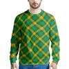 Saint Patrick's Day Irish Plaid Print Men's Sweatshirt-grizzshop