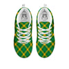 Saint Patrick's Day Irish Plaid Print White Sneaker-grizzshop