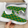 Saint Patrick's Day Irish Plaid Print White Walking Shoes-grizzshop