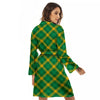 Saint Patrick's Day Irish Plaid Print Women's Robe-grizzshop