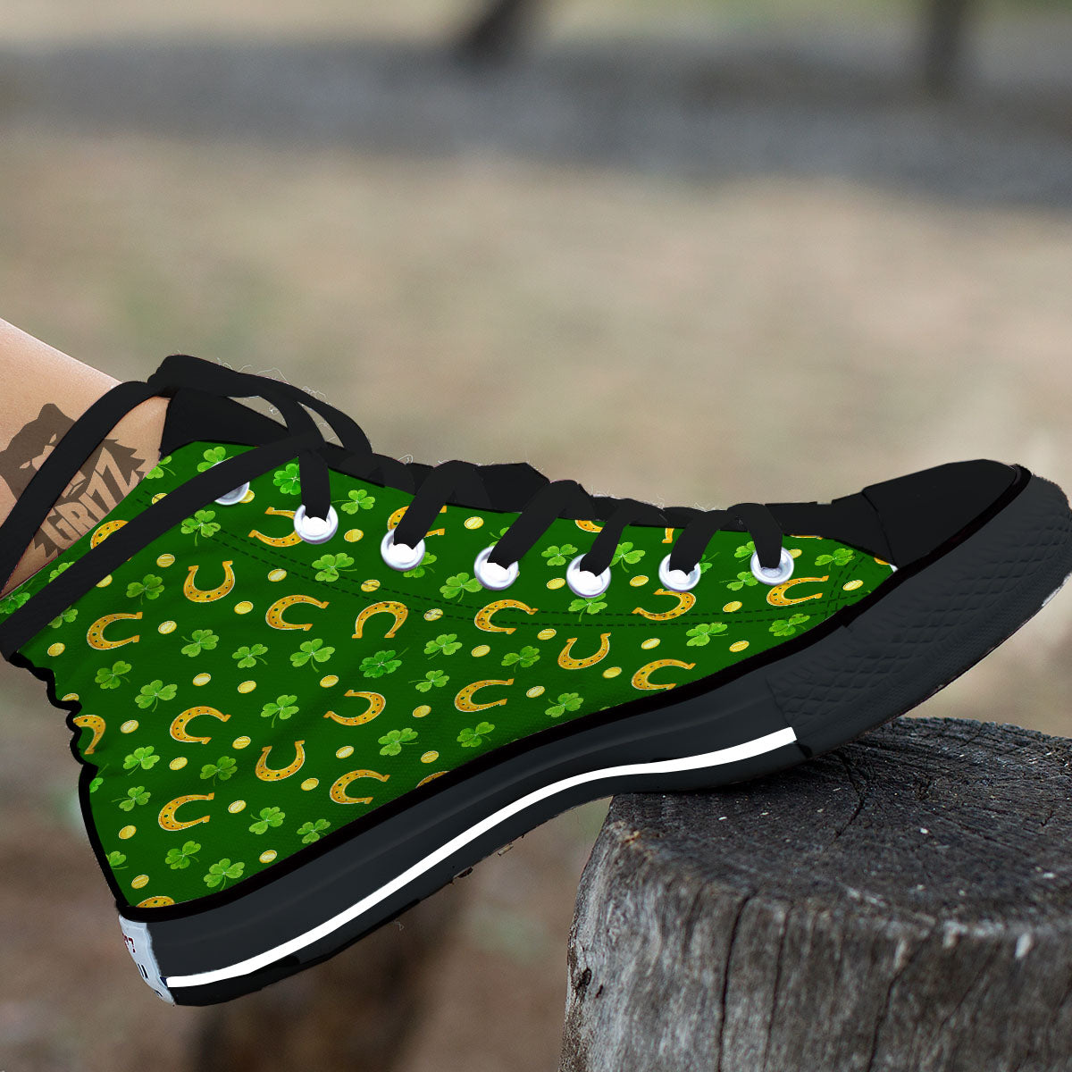 Saint Patrick's Day Irish Print Pattern High Top Shoes-grizzshop