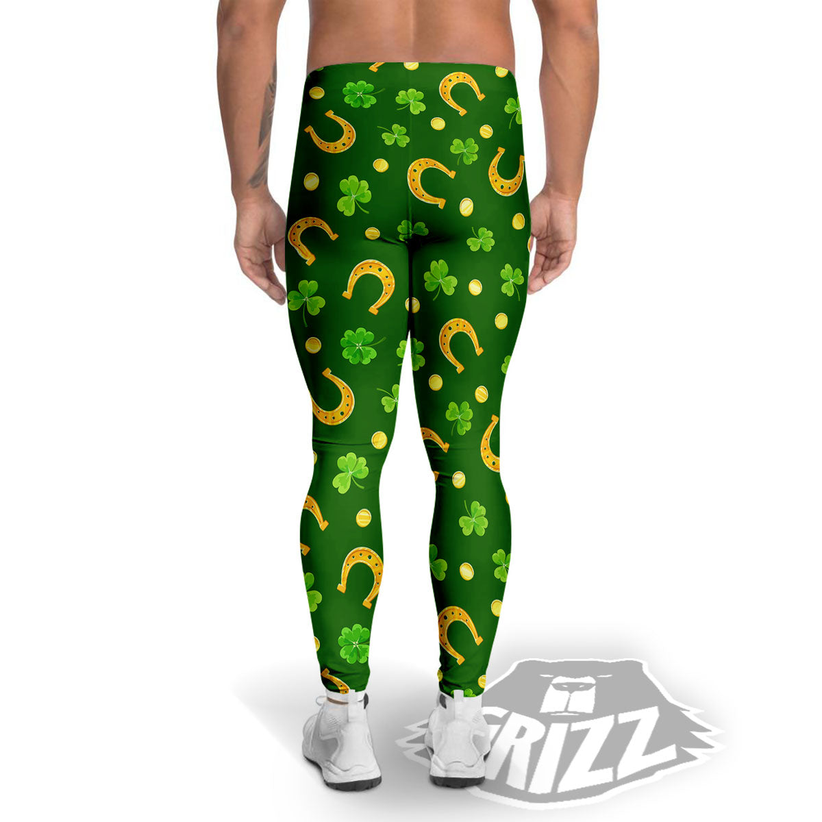 Saint Patrick's Day Irish Print Pattern Men's Leggings-grizzshop