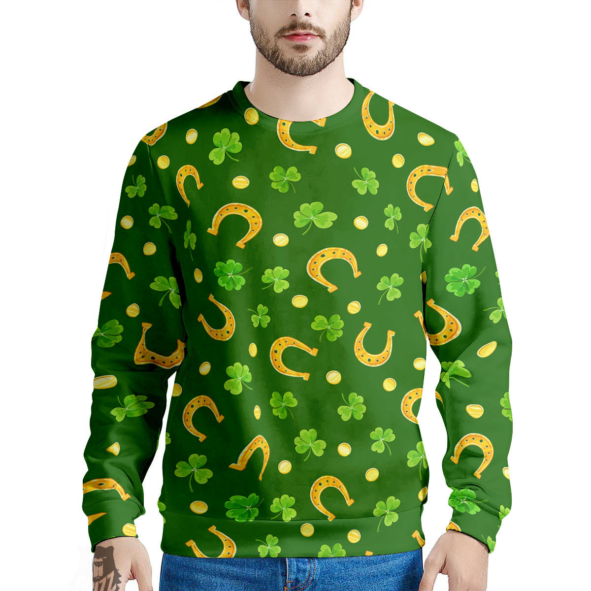 Saint Patrick's Day Irish Print Pattern Men's Sweatshirt-grizzshop