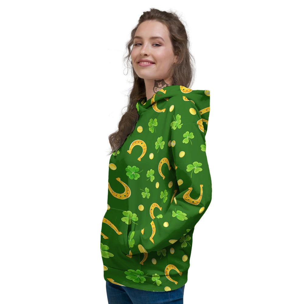 Saint Patrick's Day Irish Print Pattern Women's Hoodie-grizzshop