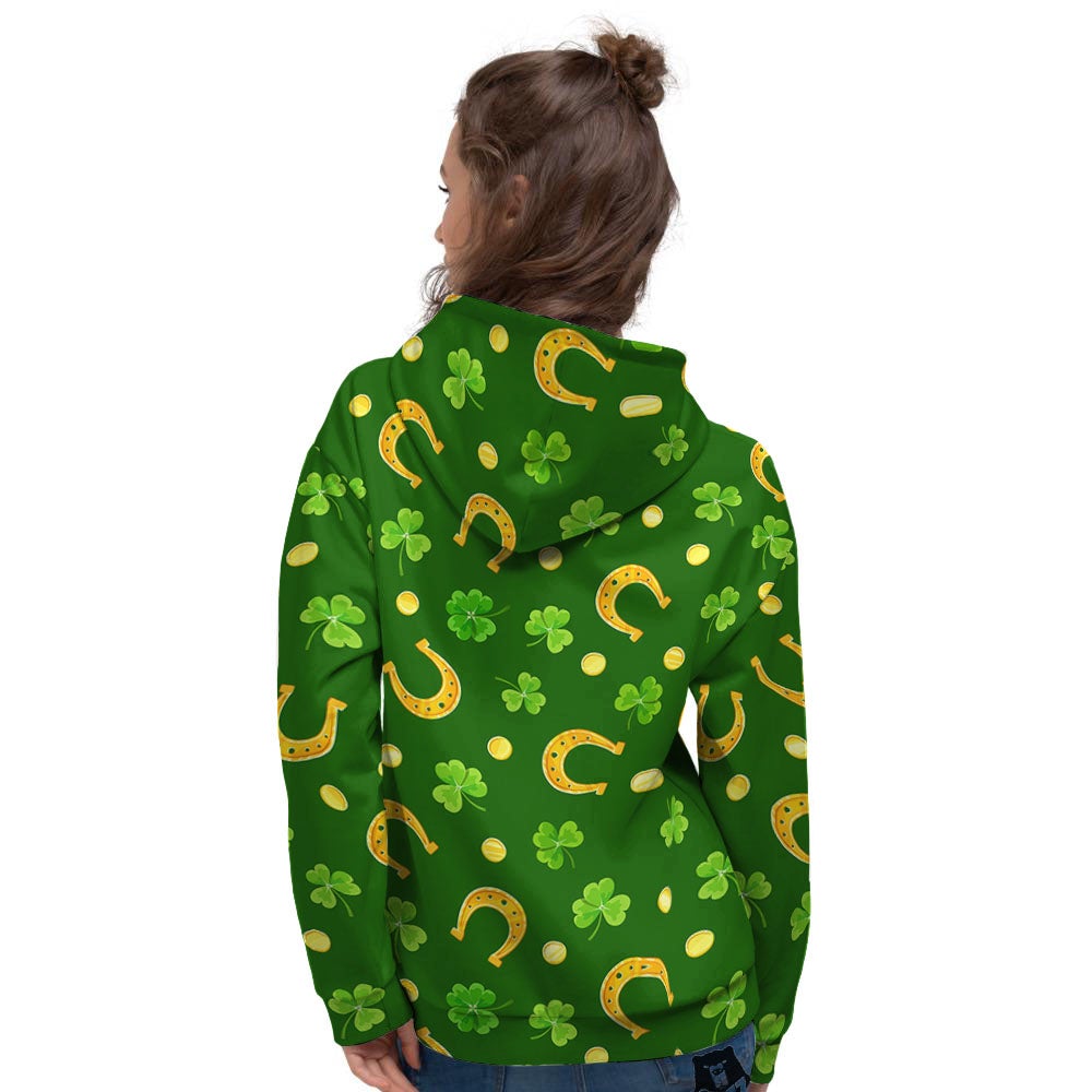 Saint Patrick's Day Irish Print Pattern Women's Hoodie-grizzshop