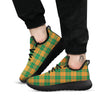 Saint Patrick's Day Irish Tartan Print Black Athletic Shoes-grizzshop