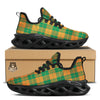 Saint Patrick's Day Irish Tartan Print Black Running Shoes-grizzshop