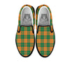 Saint Patrick's Day Irish Tartan Print Black Slip On Shoes-grizzshop