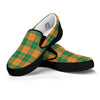 Saint Patrick's Day Irish Tartan Print Black Slip On Shoes-grizzshop