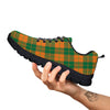 Saint Patrick's Day Irish Tartan Print Black Sneaker-grizzshop