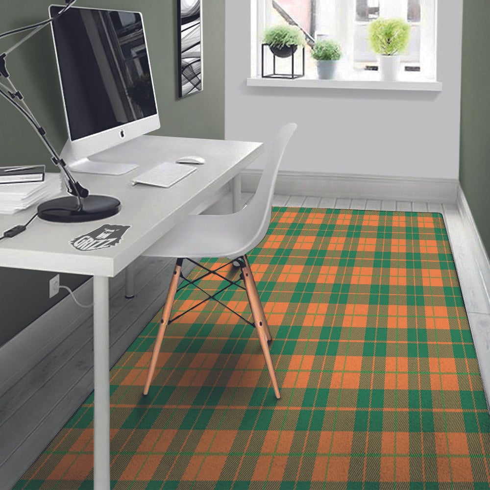 Saint Patrick's Day Irish Tartan Print Floor Mat-grizzshop