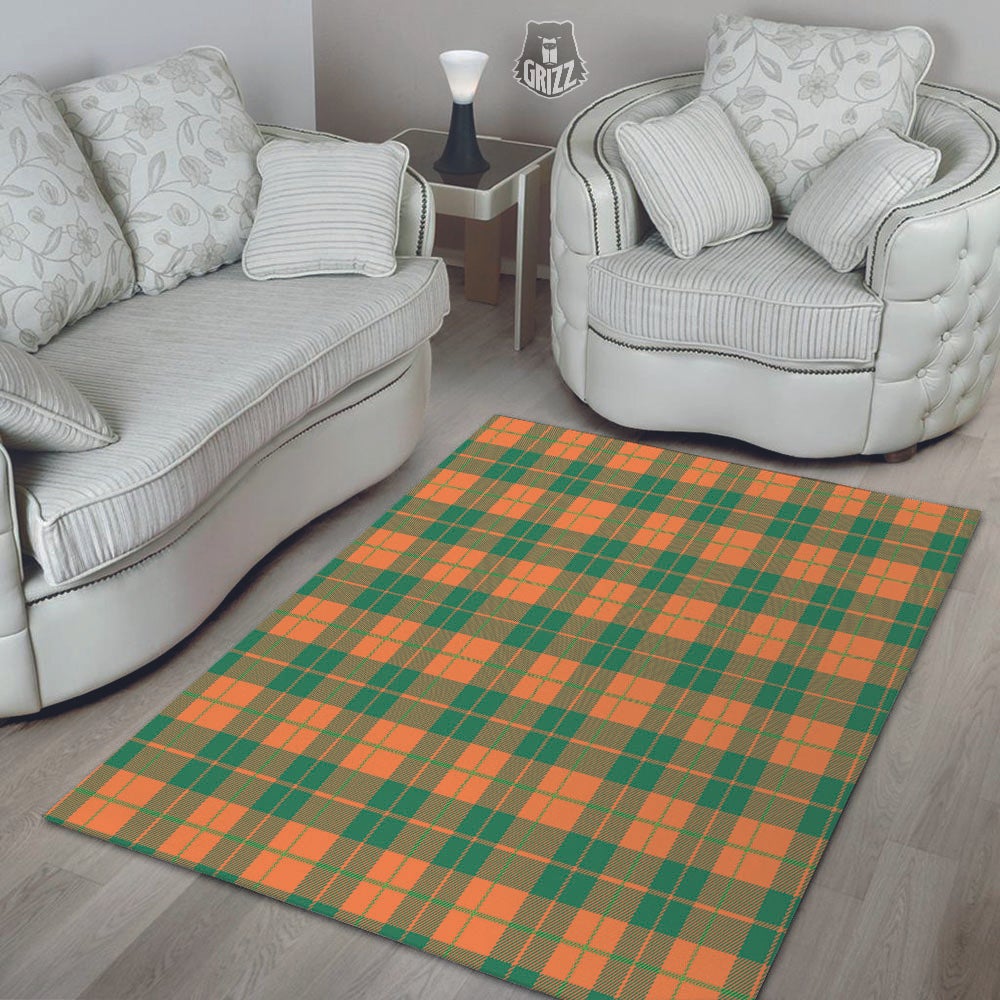 Saint Patrick's Day Irish Tartan Print Floor Mat-grizzshop