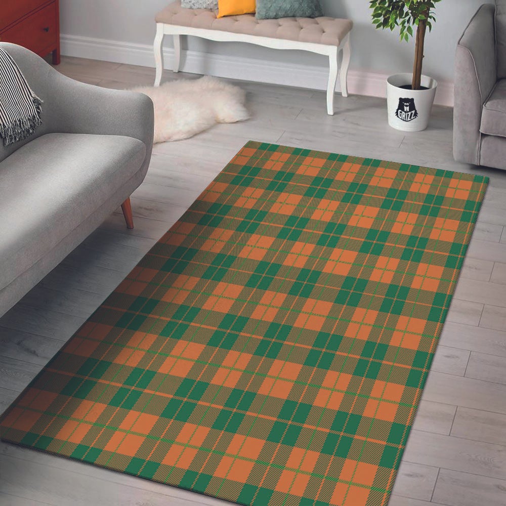 Saint Patrick's Day Irish Tartan Print Floor Mat-grizzshop