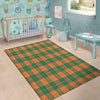 Saint Patrick's Day Irish Tartan Print Floor Mat-grizzshop