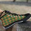 Saint Patrick's Day Irish Tartan Print High Top Shoes-grizzshop